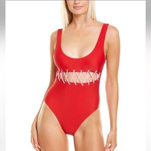NEW Lovers + Friends Caged In One-Piece Swimsuit